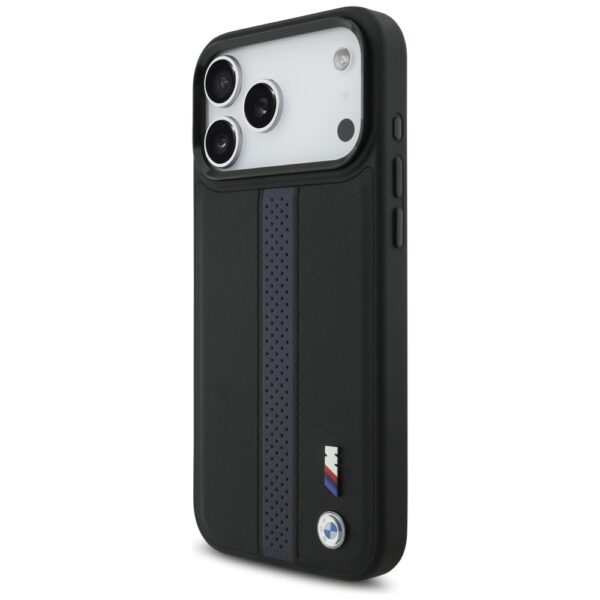 BMW M Perforated Stripe Logo MagSafe Case for iPhone 17 Pro Max - Blueeng