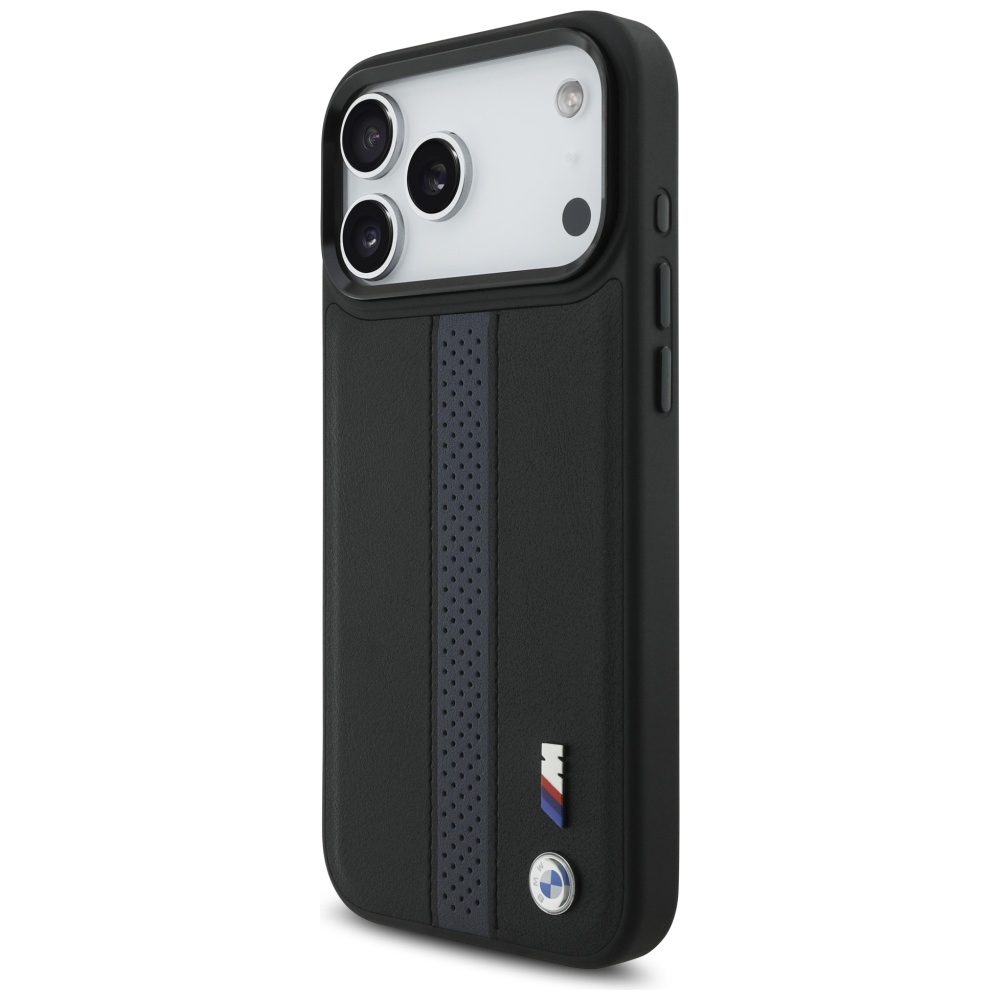 BMW M Perforated Stripe Logo MagSafe Case for iPhone 17 Pro Max - Blueeng