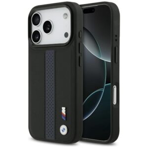 BMW M Perforated Stripe Logo MagSafe Case for iPhone 17 Pro - Blueeng