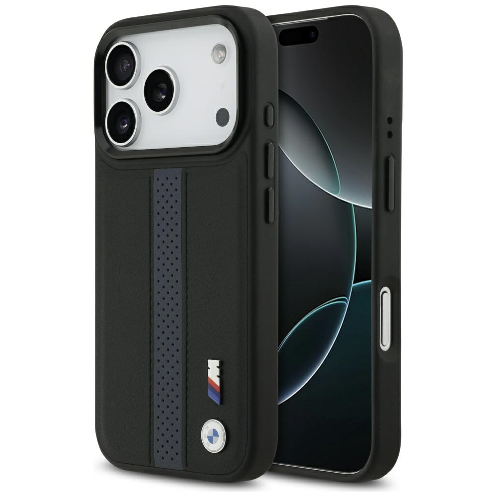 BMW M Perforated Stripe Logo MagSafe Case for iPhone 17 Pro - Blueeng