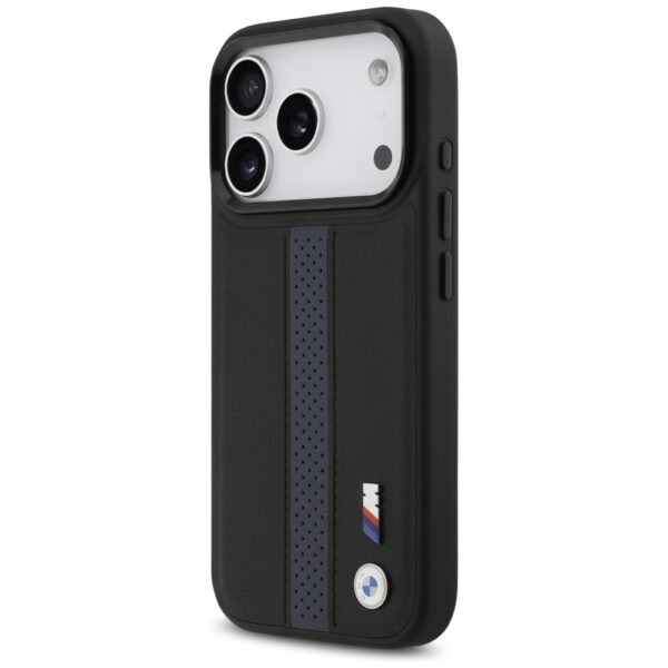 BMW M Perforated Stripe Logo MagSafe Case for iPhone 17 Pro - Blueeng