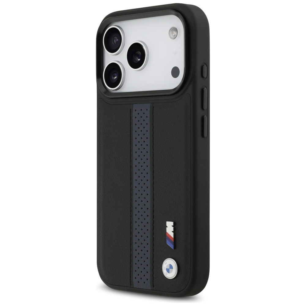 BMW M Perforated Stripe Logo MagSafe Case for iPhone 17 Pro - Blueeng