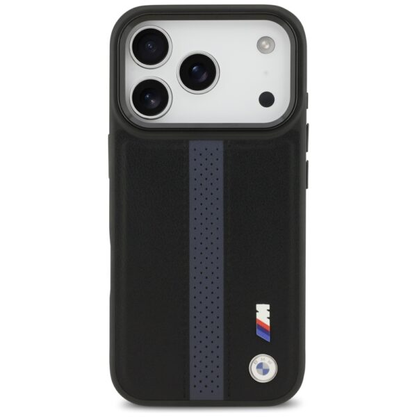 BMW M Perforated Stripe Logo MagSafe Case for iPhone 17 Pro - Blueeng
