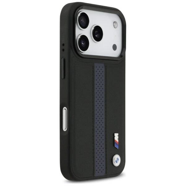 BMW M Perforated Stripe Logo MagSafe Case for iPhone 17 Pro - Blueeng