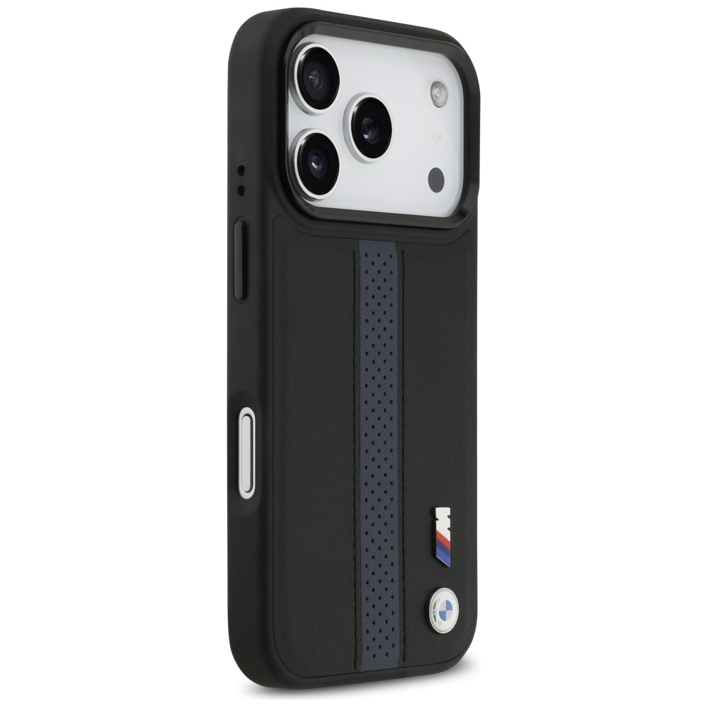 BMW M Perforated Stripe Logo MagSafe Case for iPhone 17 Pro - Blueeng