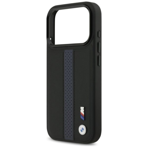 BMW M Perforated Stripe Logo MagSafe Case for iPhone 17 Pro - Blueeng