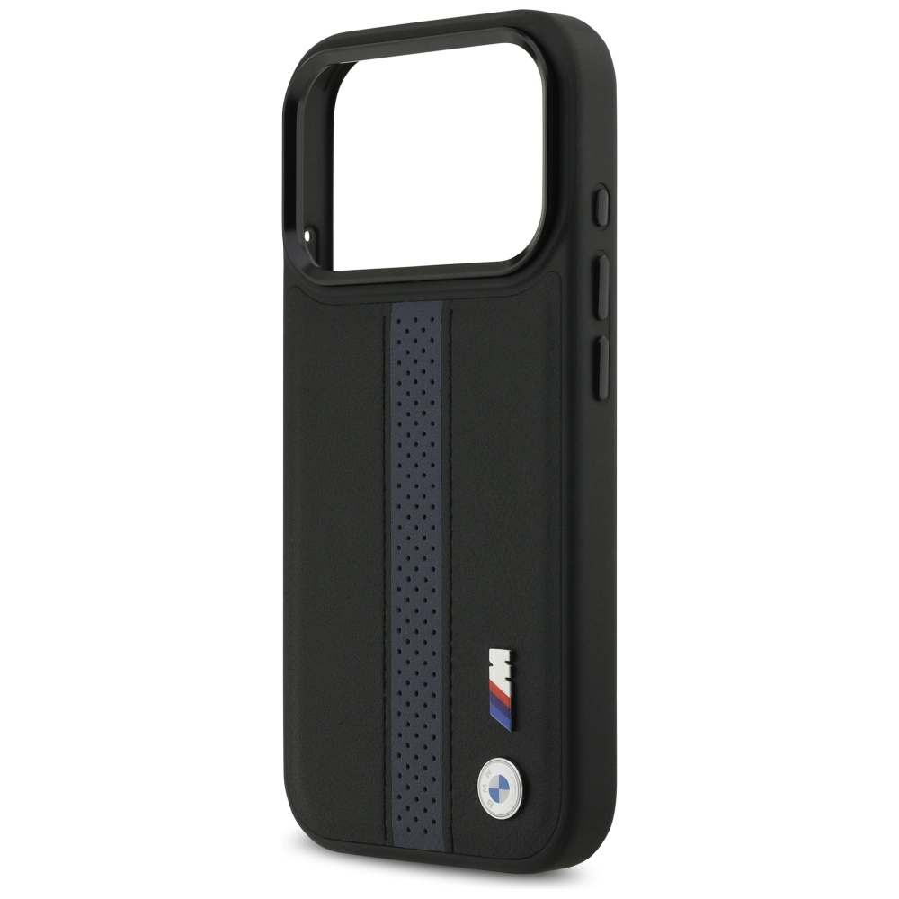BMW M Perforated Stripe Logo MagSafe Case for iPhone 17 Pro - Blueeng