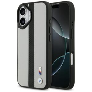 BMW M Perforated Stripe Logo MagSafe Case for iPhone 17 - Grayeng
