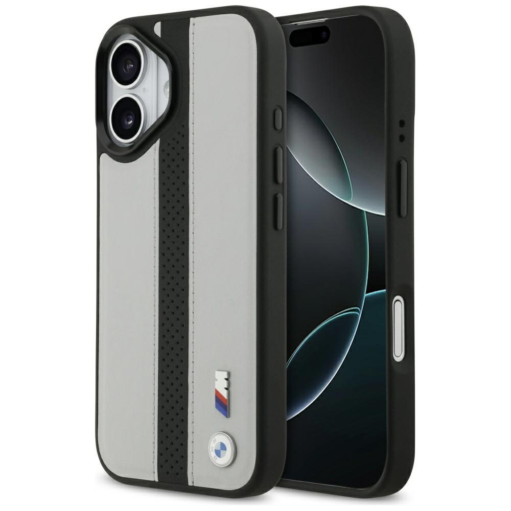 199873_1 BMW M Perforated Stripe Logo MagSafe Case for iPhone 17 - Grayeng