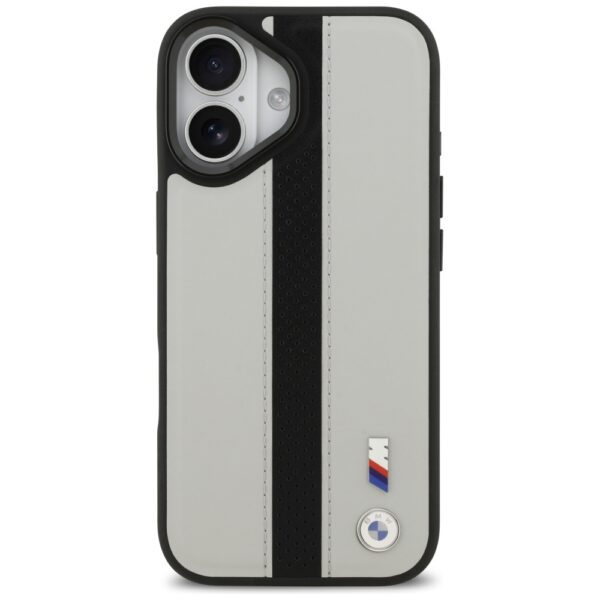 199873_3 BMW M Perforated Stripe Logo MagSafe Case for iPhone 17 - Grayeng