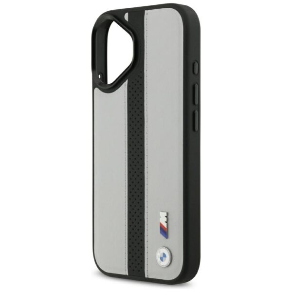 199873_6 BMW M Perforated Stripe Logo MagSafe Case for iPhone 17 - Grayeng