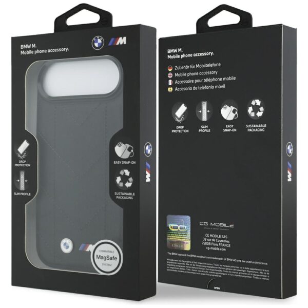 BMW M Quilted Logo MagSafe Case for iPhone 17 Air - Blackeng