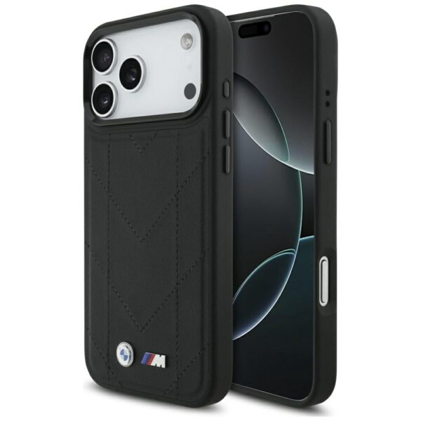 BMW M Quilted Logo MagSafe Case for iPhone 17 Pro Max - Blackeng