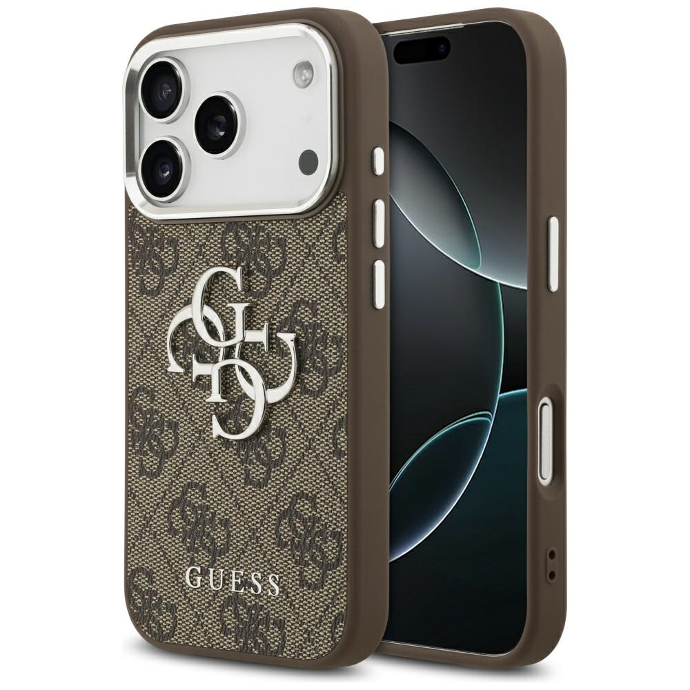 Guess 4G Big 4G Classic Logo case for iPhone 17 Pro brown - silvereng