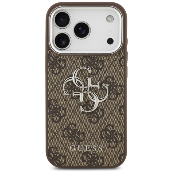 Guess 4G Big 4G Classic Logo case for iPhone 17 Pro brown - silvereng
