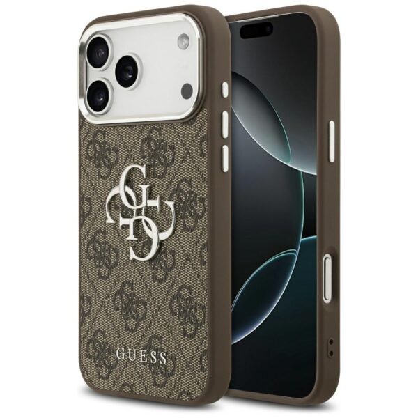 Guess 4G Big 4G Classic Logo Case for iPhone 17 Pro Max Brown - Silvereng
