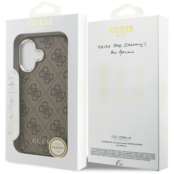 Guess 4G Classic Logo MagSafe case for iPhone 17 - browneng
