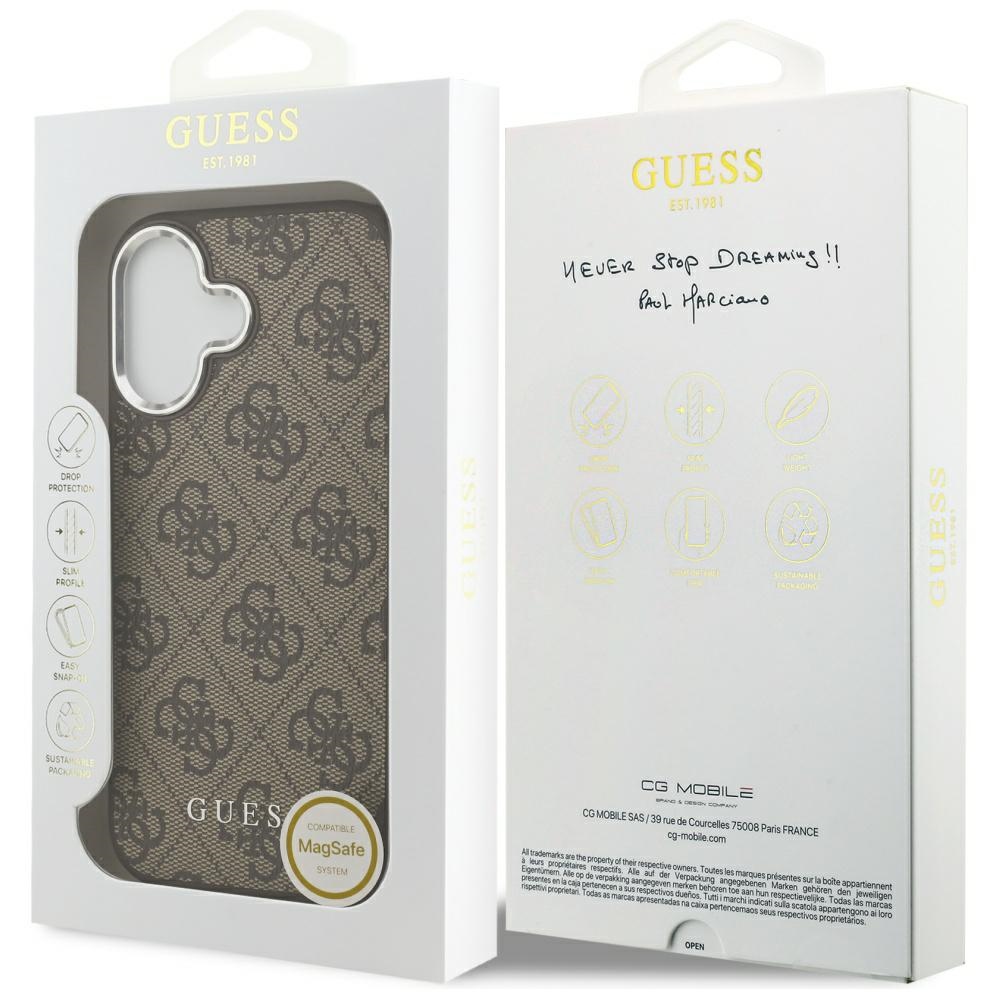 Guess 4G Classic Logo MagSafe case for iPhone 17 - browneng
