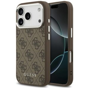 Guess 4G Classic Logo MagSafe case for iPhone 17 Pro - browneng