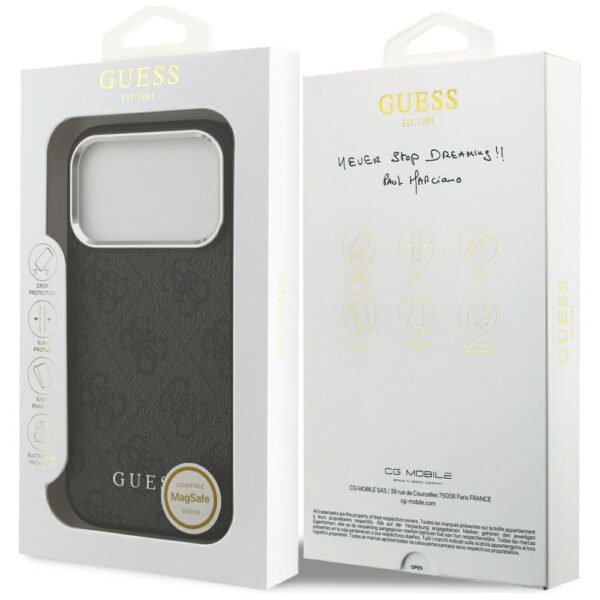 Guess 4G Classic Logo MagSafe case for iPhone 17 Pro - blackeng