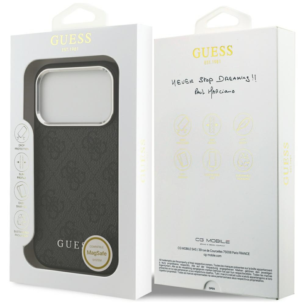 Guess 4G Classic Logo MagSafe case for iPhone 17 Pro - blackeng