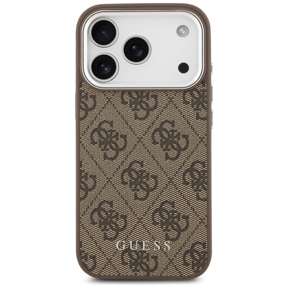 Guess 4G Classic Logo MagSafe Case for iPhone 17 Pro Max - Browneng