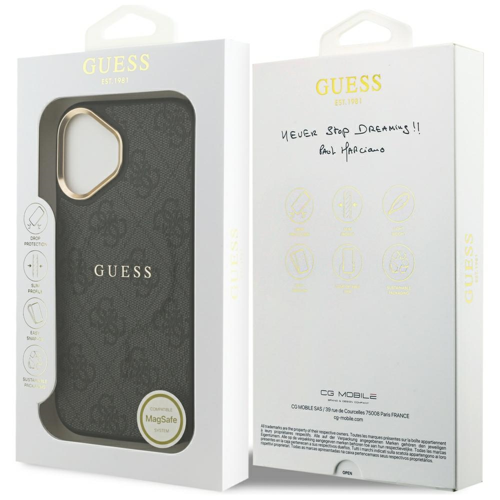 Etui Guess 4G PU Classic Logo MagSafe na iPhone 17 - czarnepol