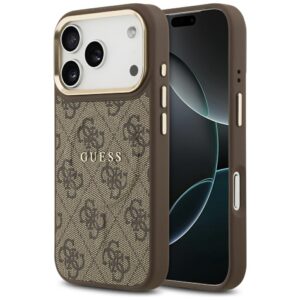 Guess 4G PU Classic Logo MagSafe Case for iPhone 17 Pro - Browneng