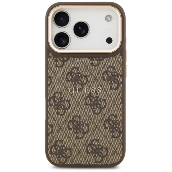 Guess 4G PU Classic Logo MagSafe Case for iPhone 17 Pro - Browneng
