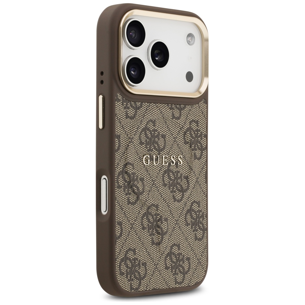 Guess 4G PU Classic Logo MagSafe Case for iPhone 17 Pro - Browneng