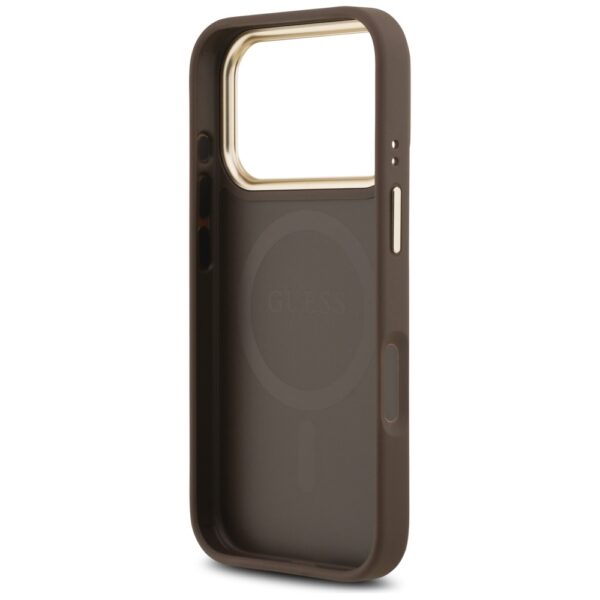 Guess 4G PU Classic Logo MagSafe Case for iPhone 17 Pro - Browneng