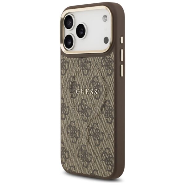 Guess 4G PU Classic Logo MagSafe Case for iPhone 17 Pro Max - Browneng