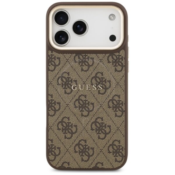 Guess 4G PU Classic Logo MagSafe Case for iPhone 17 Pro Max - Browneng