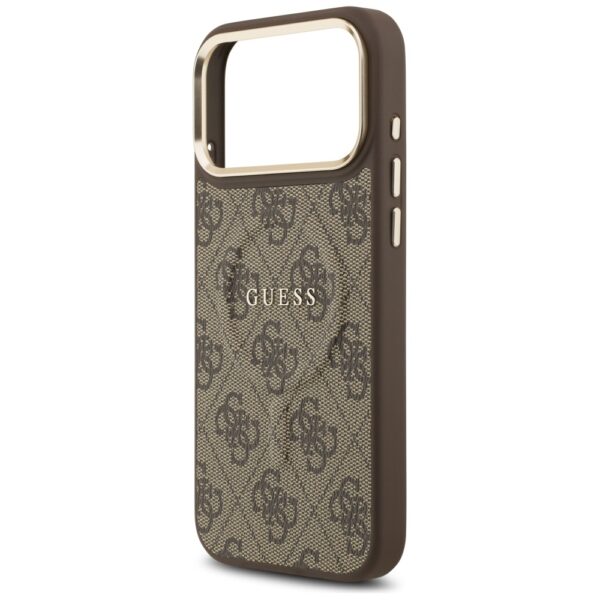 Guess 4G PU Classic Logo MagSafe Case for iPhone 17 Pro Max - Browneng