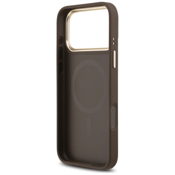 Guess 4G PU Classic Logo MagSafe Case for iPhone 17 Pro Max - Browneng