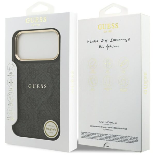 Etui Guess 4G PU Classic Logo MagSafe na iPhone 17 Pro Max - czarnepol