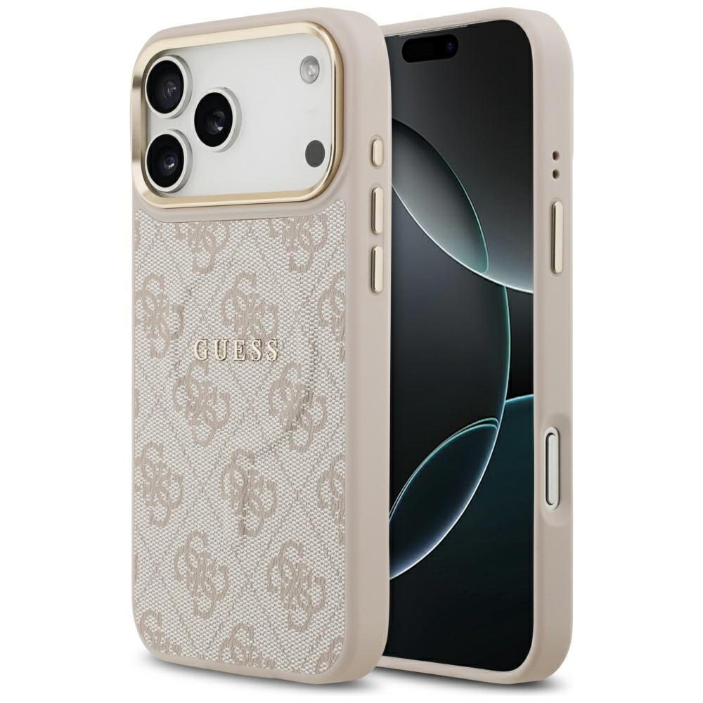 Guess 4G PU Classic Logo MagSafe Case for iPhone 17 Pro Max - Pinkeng