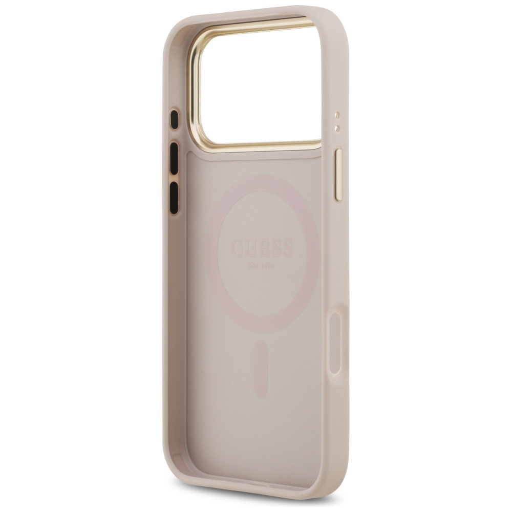 Guess 4G PU Classic Logo MagSafe Case for iPhone 17 Pro Max - Pinkeng