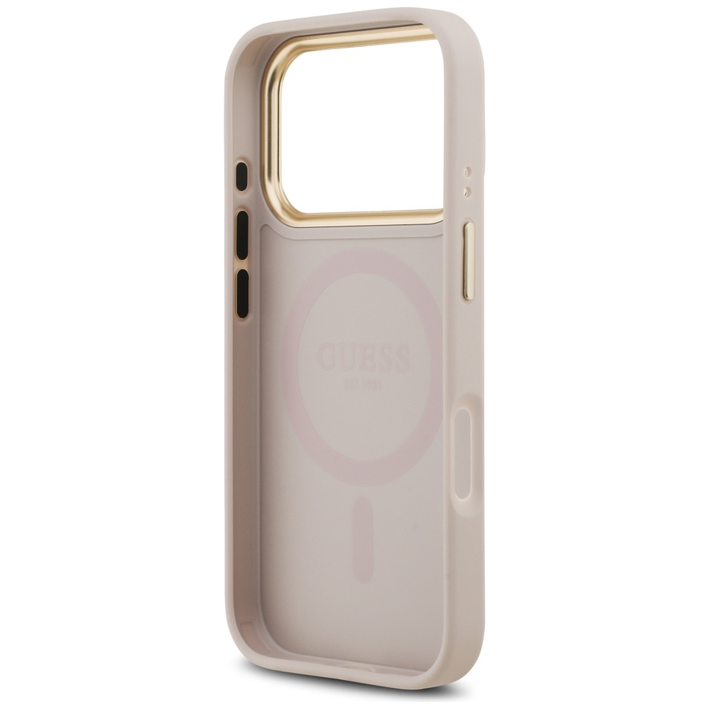 Guess 4G PU Classic Logo MagSafe Case for iPhone 17 Pro - Pinkeng