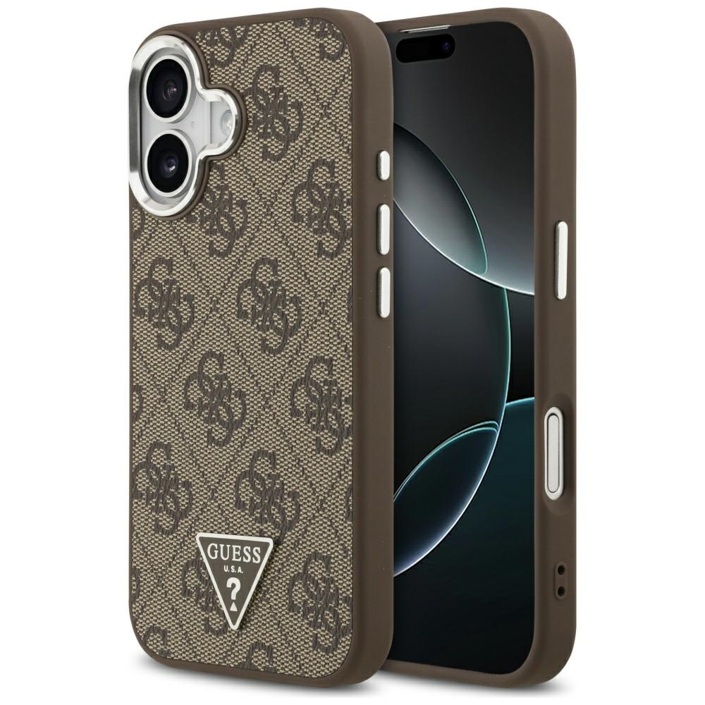 Etui Guess 4G Triangle Logo MagSafe na iPhone 17 - brązowepol