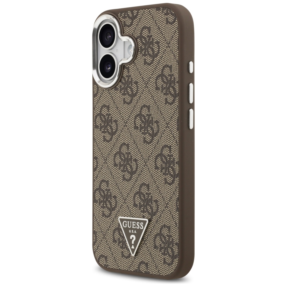 Etui Guess 4G Triangle Logo MagSafe na iPhone 17 - brązowepol
