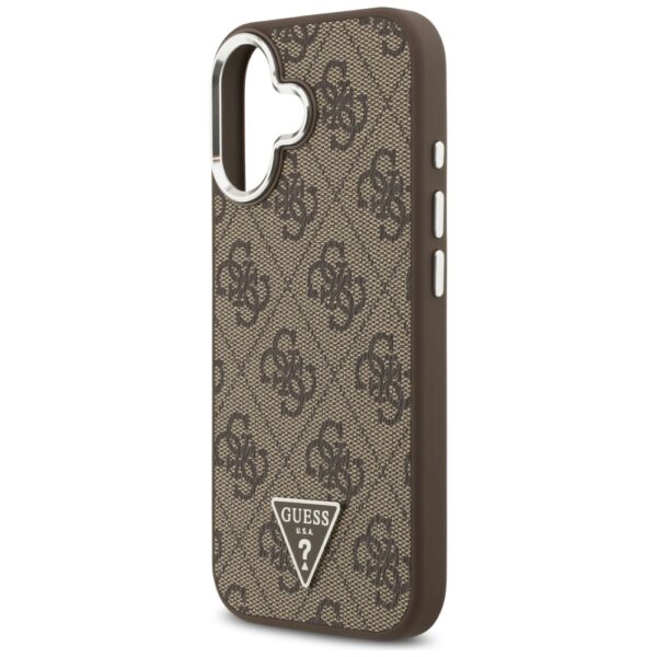 Etui Guess 4G Triangle Logo MagSafe na iPhone 17 - brązowepol
