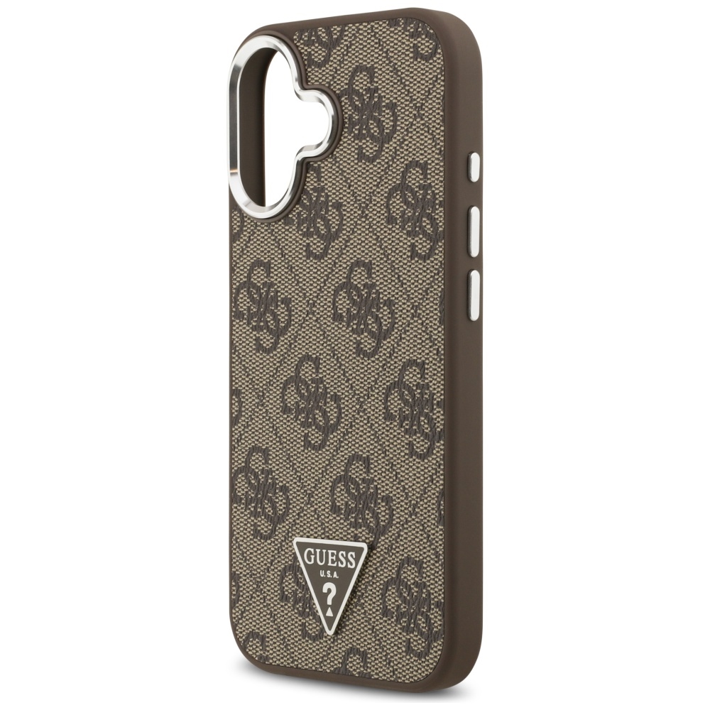 Etui Guess 4G Triangle Logo MagSafe na iPhone 17 - brązowepol