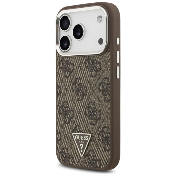 Guess 4G Triangle Logo MagSafe case for iPhone 17 Pro - browneng
