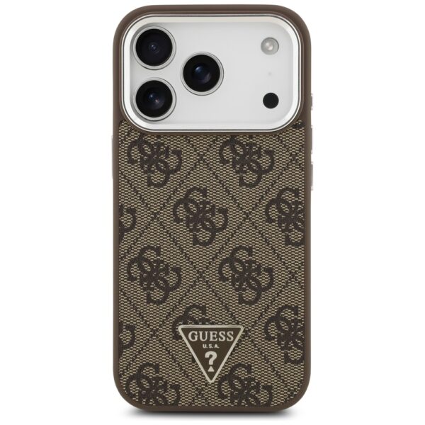 Guess 4G Triangle Logo MagSafe case for iPhone 17 Pro - browneng