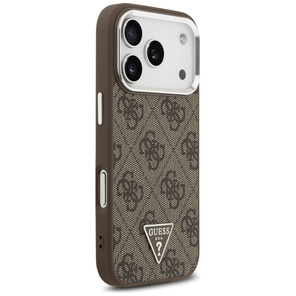 Guess 4G Triangle Logo MagSafe case for iPhone 17 Pro - browneng
