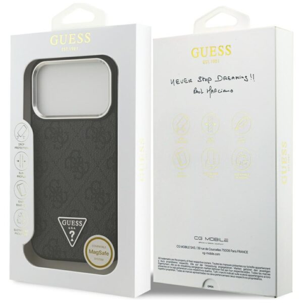 Guess 4G Triangle Logo MagSafe case for iPhone 17 Pro - blackeng