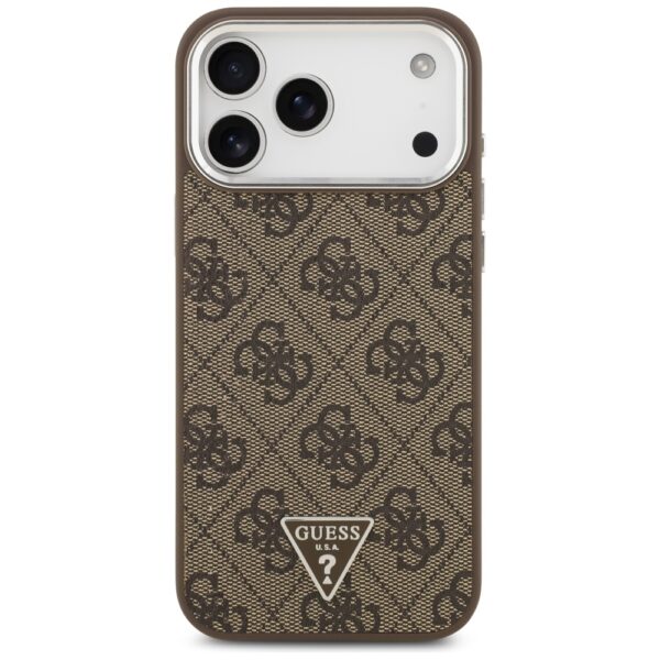 Guess 4G Triangle Logo MagSafe case for iPhone 17 Pro Max - browneng