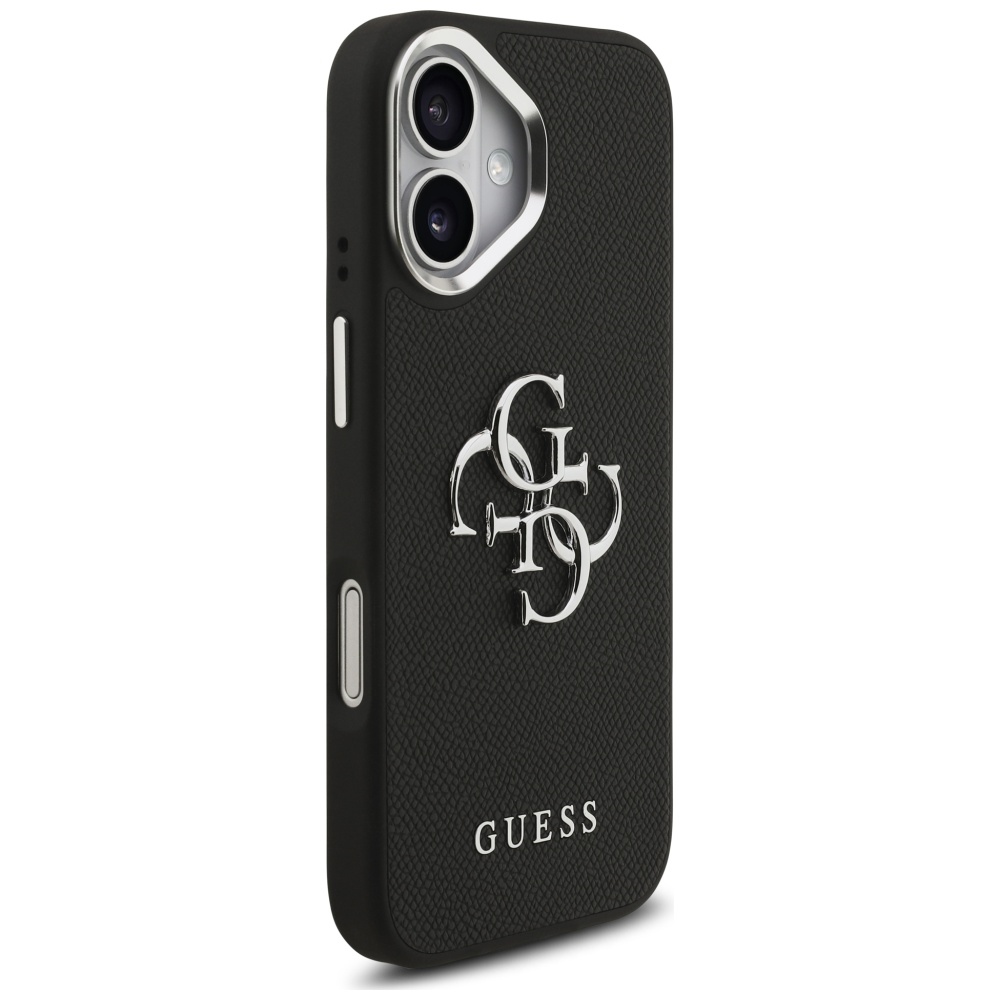Guess Grained Big 4G Classic Logo case for iPhone 17 - blackeng