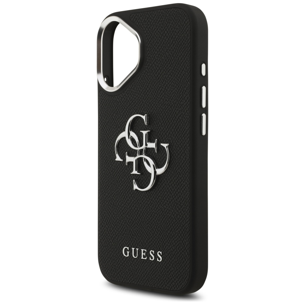 Guess Grained Big 4G Classic Logo case for iPhone 17 - blackeng